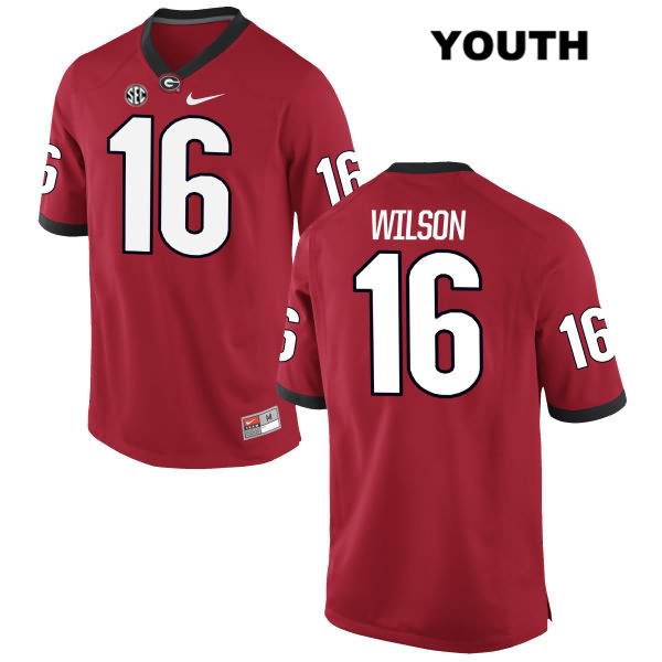 Georgia Bulldogs Youth Divaad Wilson #16 NCAA Authentic Red Nike Stitched College Football Jersey QEC2256EH